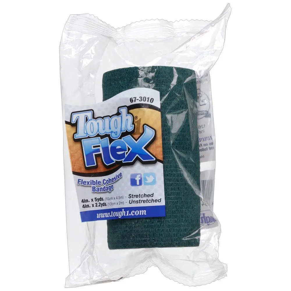 Tough Flex Vetrap -  Flexible Cohesive Bandage -  Hunter Green (1 Bandage) 1
