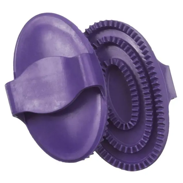 Tough1 Large Rubber Curry Comb - Purple 1