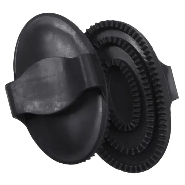 Tough1 Large Rubber Curry Comb - Black 1