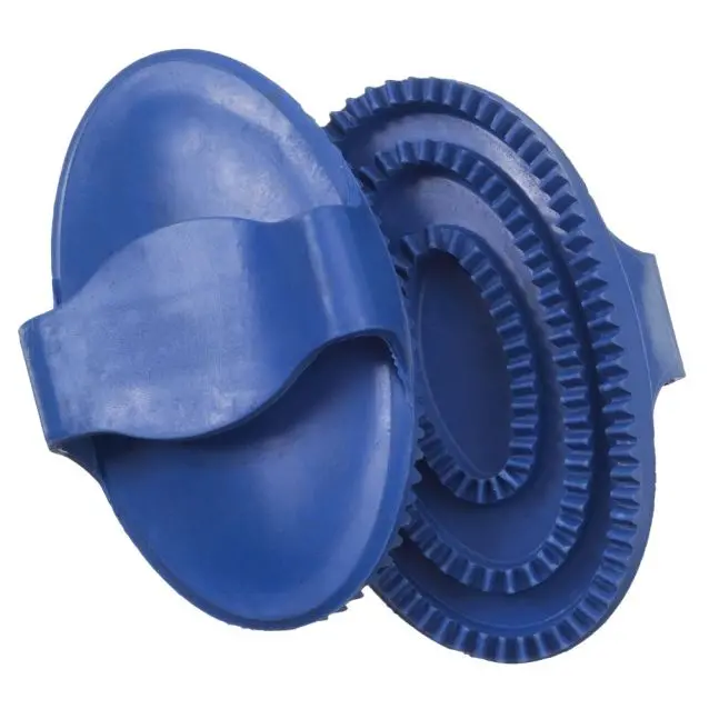 Tough1 Large Rubber Curry Comb - Royal Blue 1
