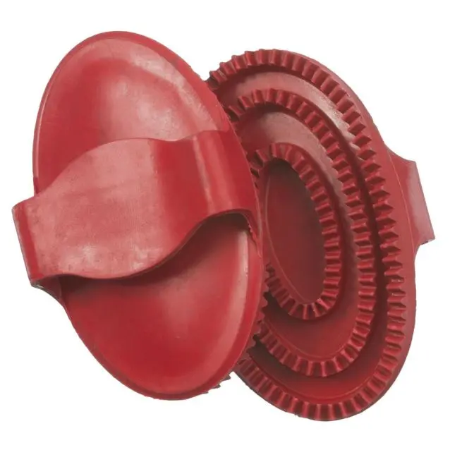 Tough1 Large Rubber Curry Comb-Red 1