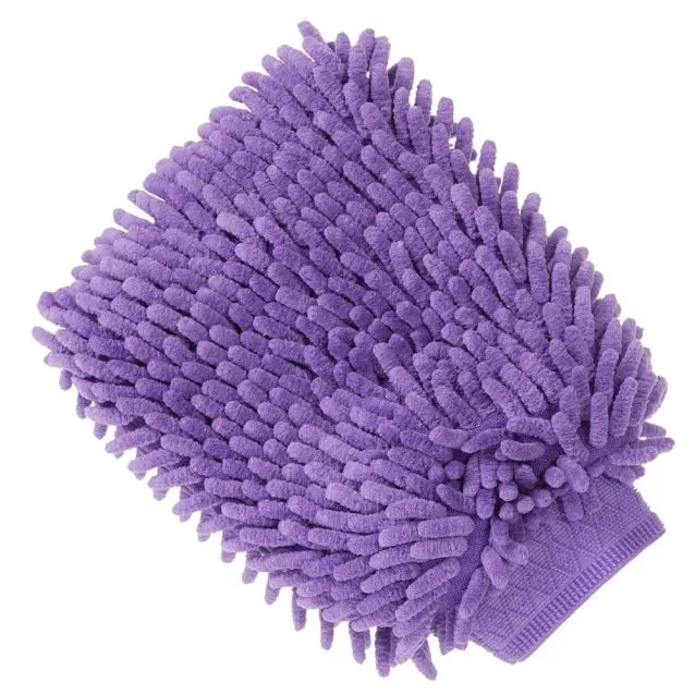 Lined Wash/Applicator Mitt-Purple 1