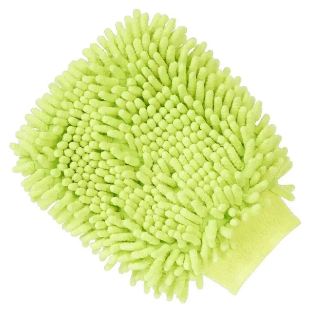 Tough1 Lined Wash/Applicator Mitt-Neon Green 1