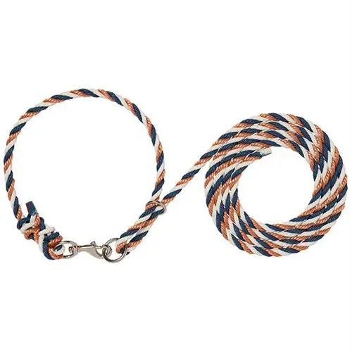 Livestock Adjustable Poly Neck Rope - Cooper / Navy Blue / Gray 1