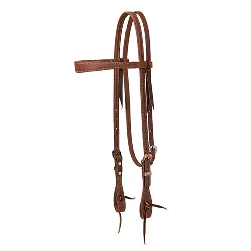 Protack® Headstall With Designer Hardware - Saltlick Heel Bar Buckle - Slim Brow 1