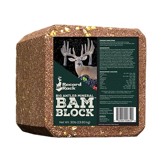 Record Rack 30 Lb. Bam Big Antler Deer Mineral Block 1
