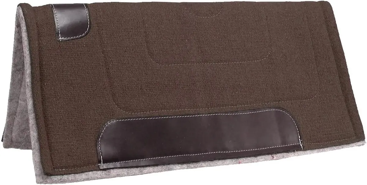 Tough1 Ottawa Saddle Pad - Heavy Felt Lined = 32X32 Brown 1
