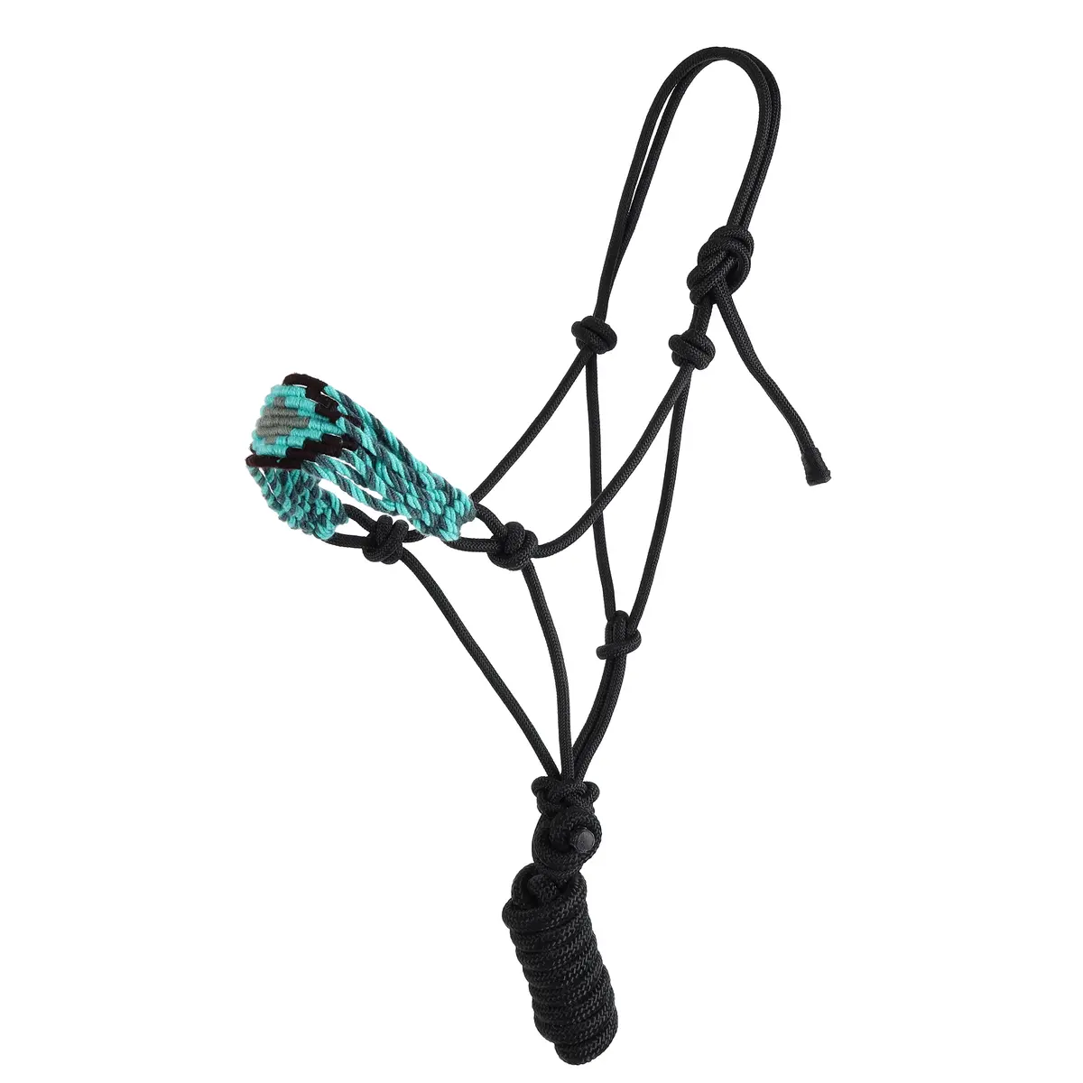 Showman Fiji Cowboy Knot Halter With Wool Nose And Lead 1