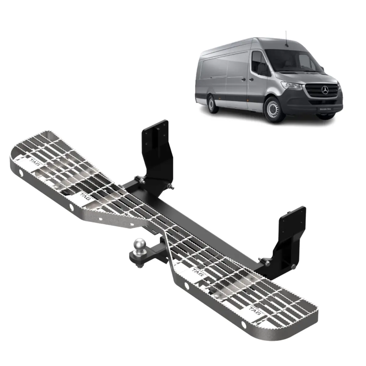 Tag Heavy Duty Towbar, Galvanised Step And Wiring Kit For Mercedes Sprinter Van 907 (Vs30) Wide Chassis (01/2019 - On) 1