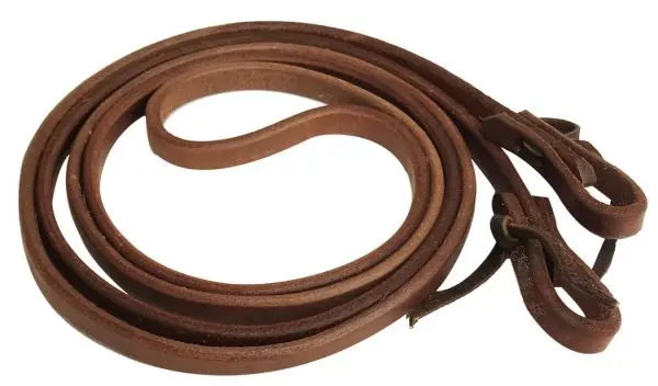 7401 - 1/2" X 8' Long Oiled Harness Leather Roping Reins. 1