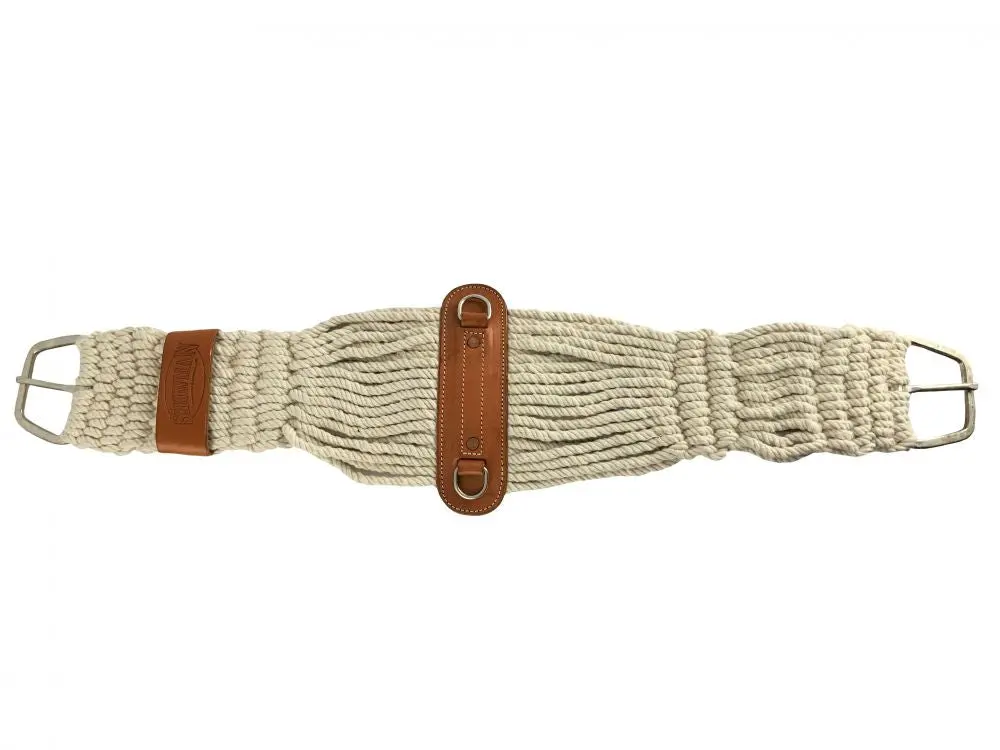 Showman ® Cotton Blend Double Weave String Roper Girth With Flat Hardware. 1