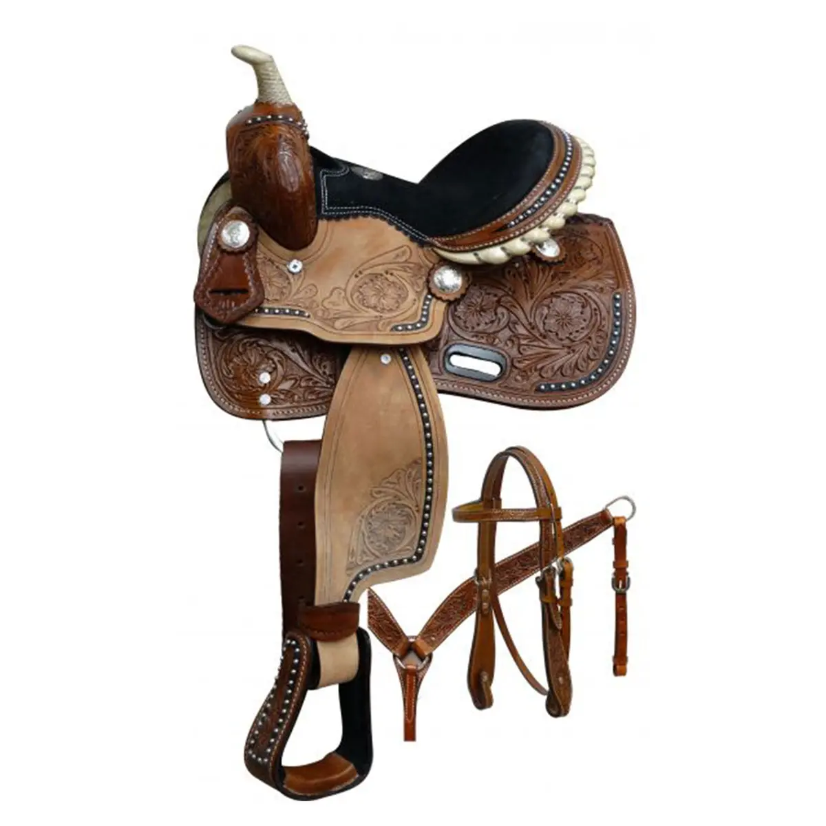 Double T Legacy Rose Pony Saddle Set - 10 Inch 1