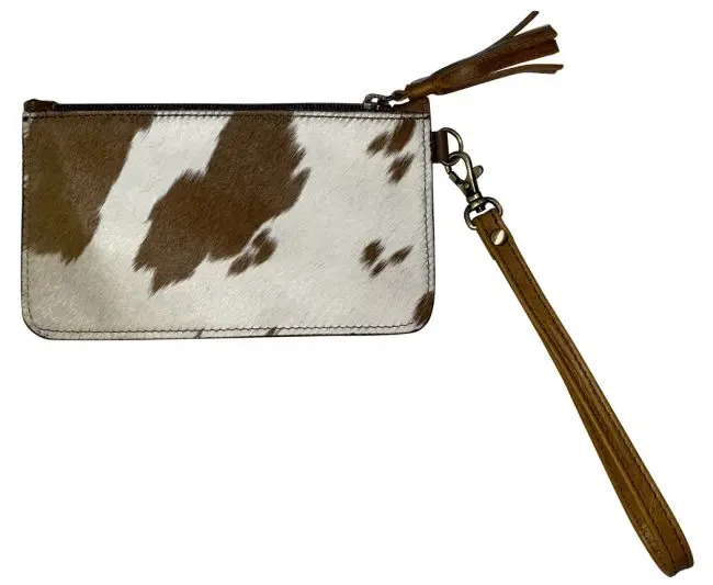 Klassy Cowgirl  Hair On Cowhide Clutch Wristlet 1