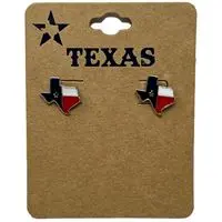 Texas Shape Flag Earrings 1
