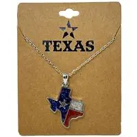 Texas Shape Flag Necklace 1