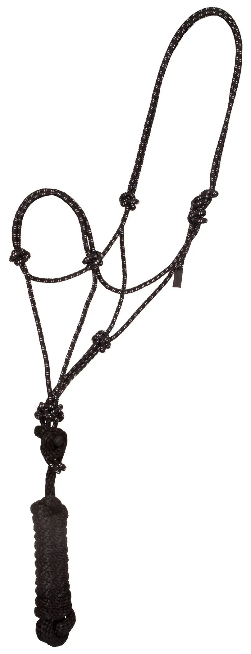 Economy Mountain Rope Halter And Lead - Black/White 1