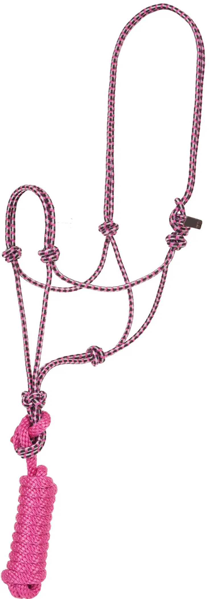 Economy Mountain Rope Halter And Lead - Rasperry/Black 1