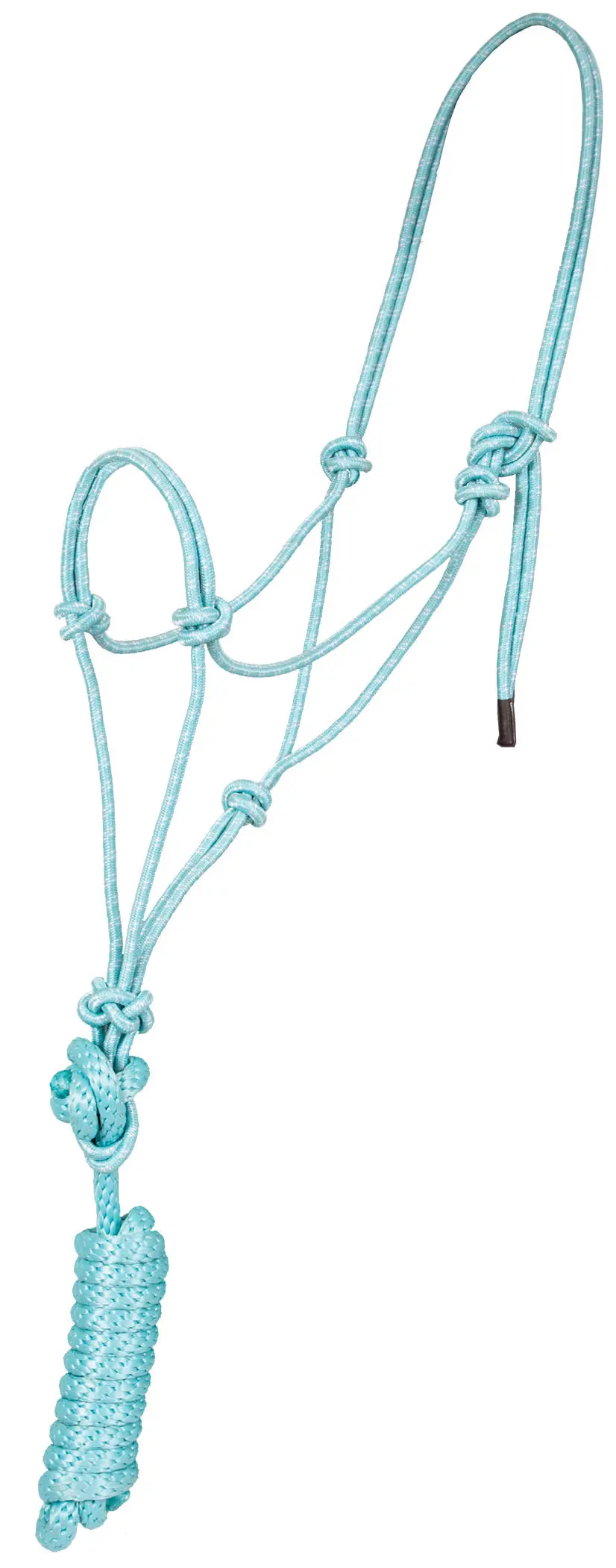 Economy Mountain Rope Halter And Lead - Turq/White 1