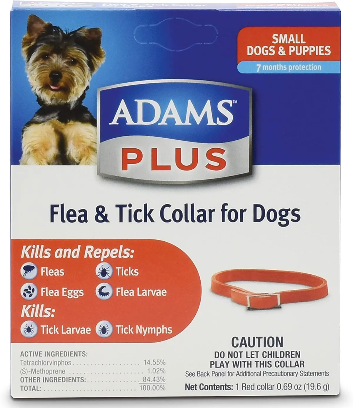 Adams Plus Flea & Tick Collar For Dogs - Small 1