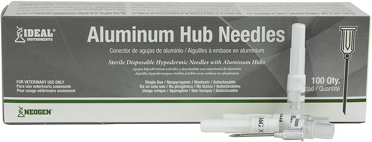 16 G X 1" Aluminum Hub Needles 1