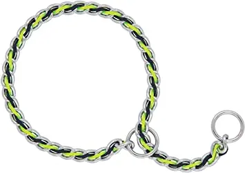 Lime/Navy 20'' Laced Chain Slip Collar, 3.9 Mm 1