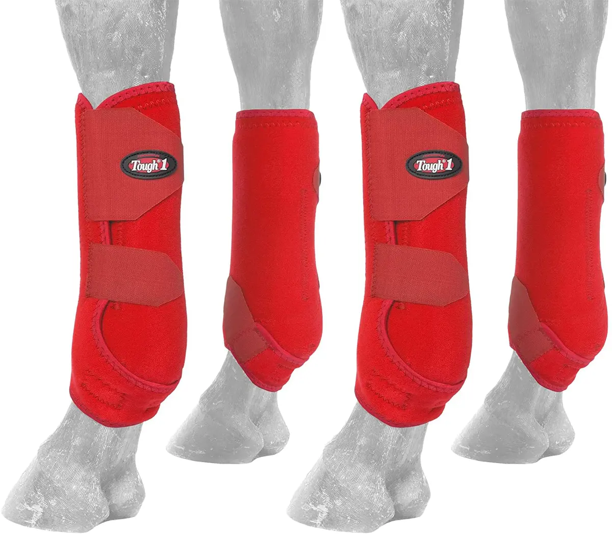 Tough1 Extreme Vented Sport Boots - Full Set - Medium - Red 1