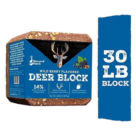 Record Rack 14% Protein Deer Block - 30 Lb 1