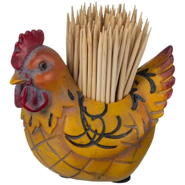 Chicken Toothpick Holder - Yellow 1