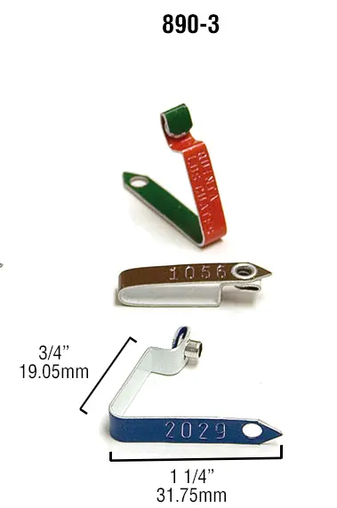 Wing Band Tag/0301-0400/Purple/Style 890-3 1