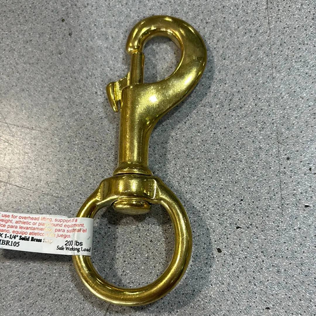 4-7/8" X 1-1/4" Solid Brass Snap #9 1