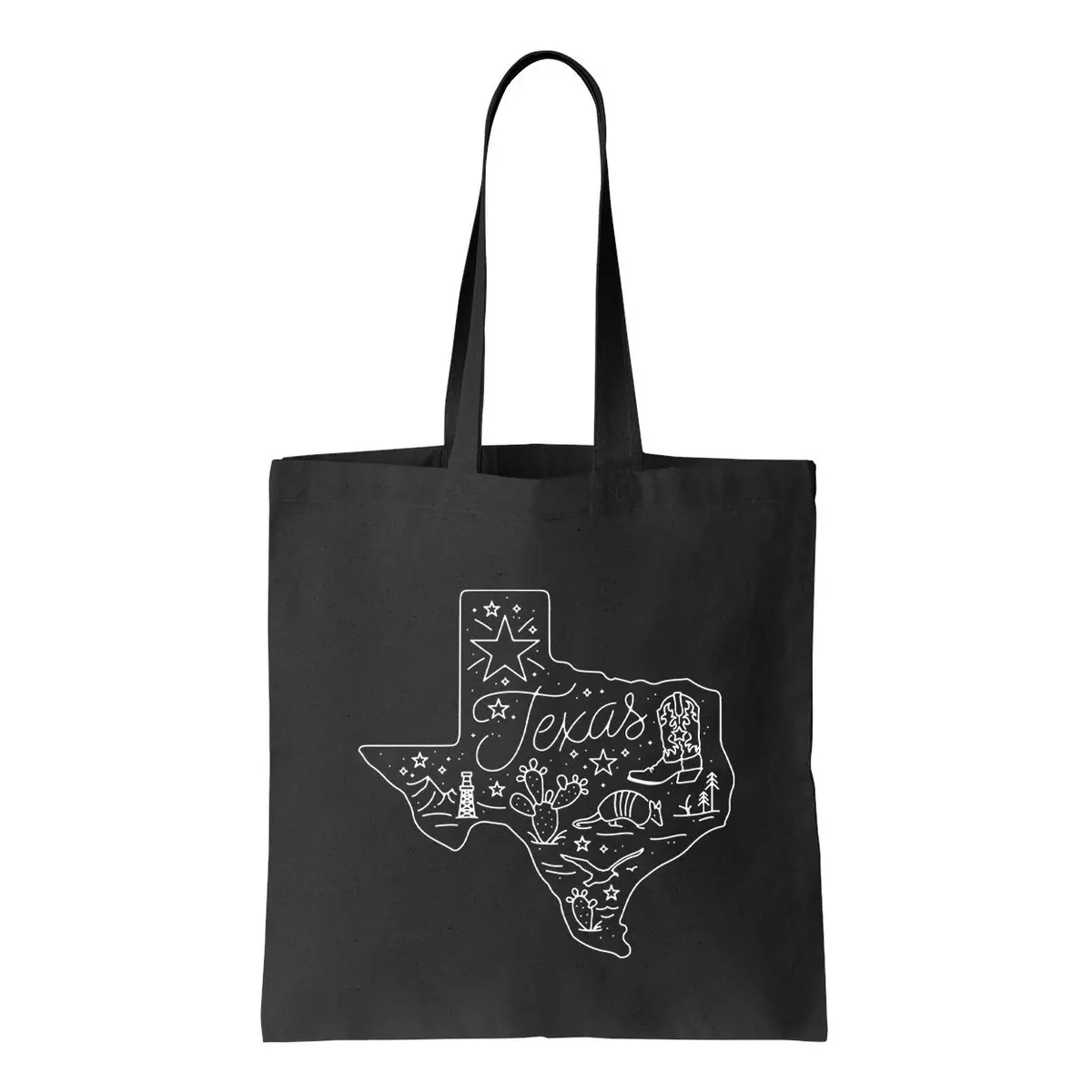 'Round Texas Tote - Black 1