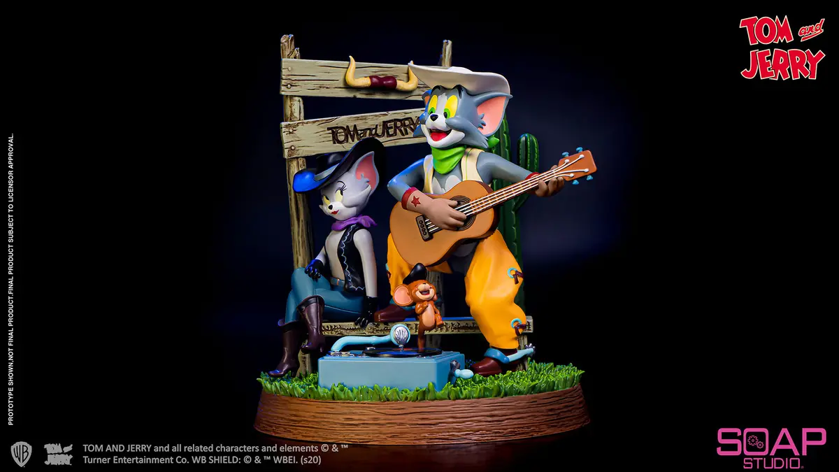 Tom And Jerry Cowboy Statue 1