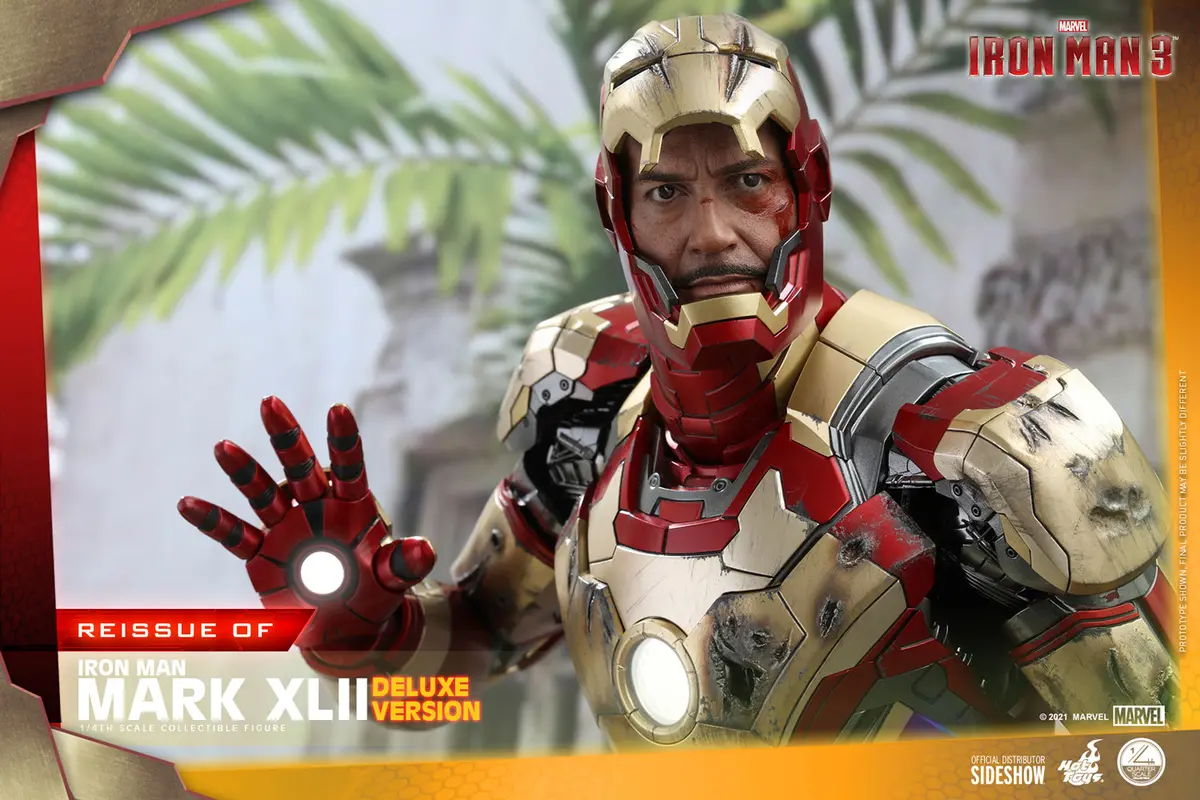 Marvel Iron Man 3: Iron Man Mark Xlii Deluxe Version Quarter Scale 1