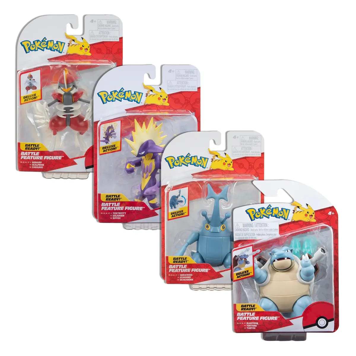 Pokémon: Battle Feature Figure Set - Blastoise, Bisharp, Toxtricity, Heracross 1
