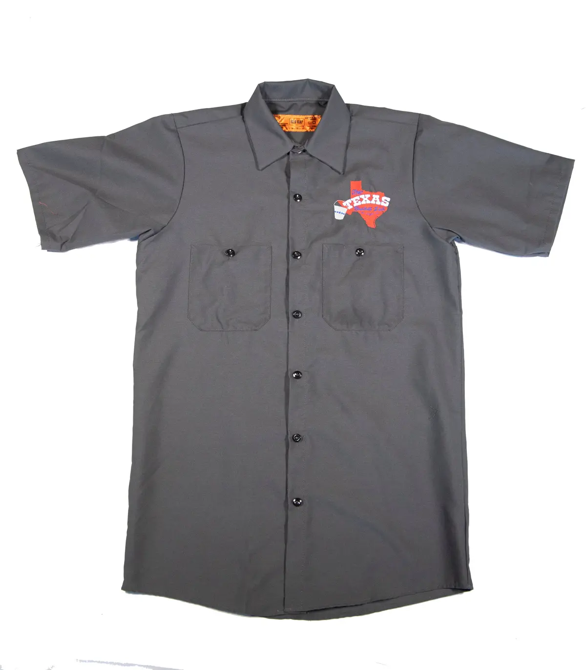 Official The Texas Bucket List Button Up - Charcoal Gray 1