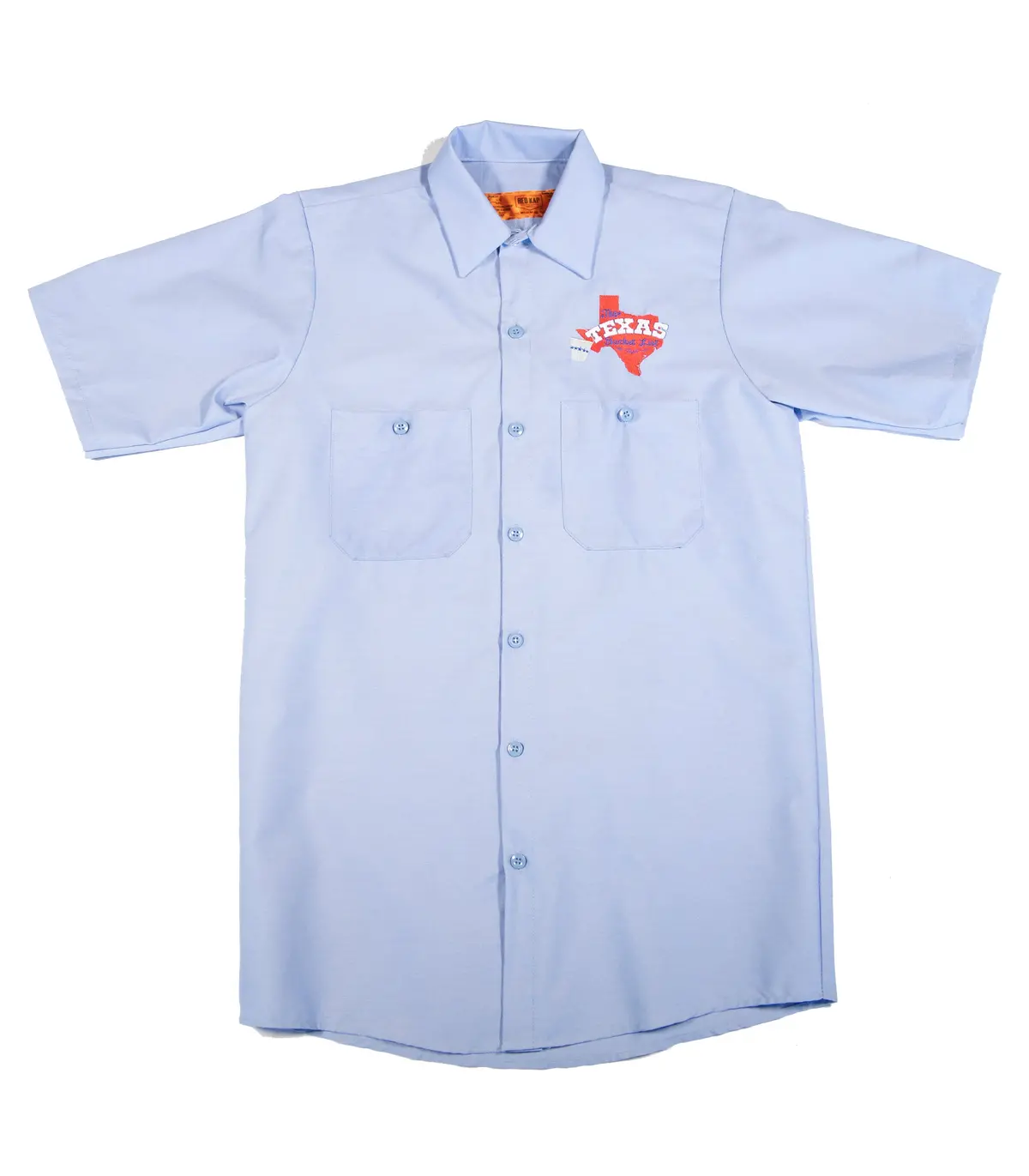 Official The Texas Bucket List Button Up - Light Blue 1