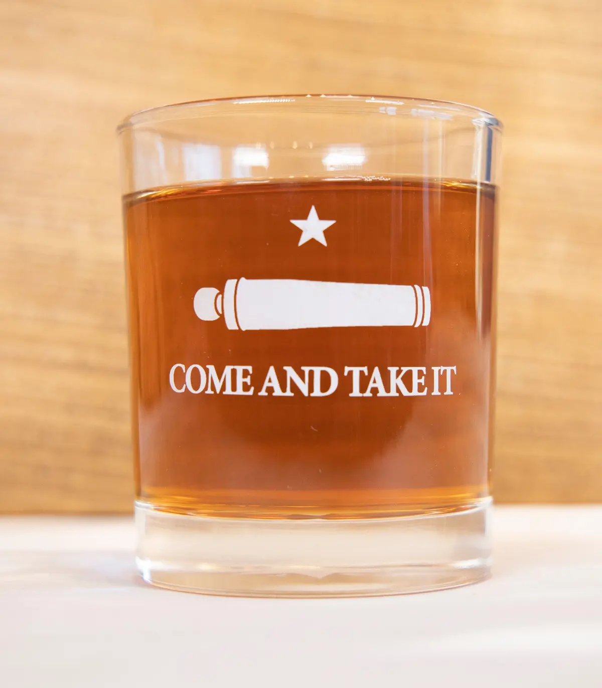 Come And Take It Whiskey Glass 1