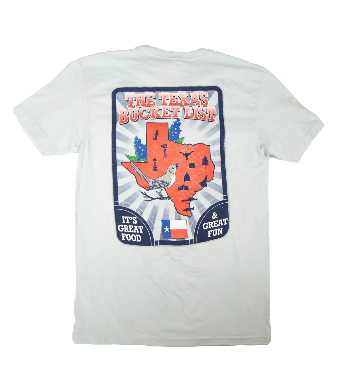 The Texas Bucket List Great Food Mockingbird Shirt 1