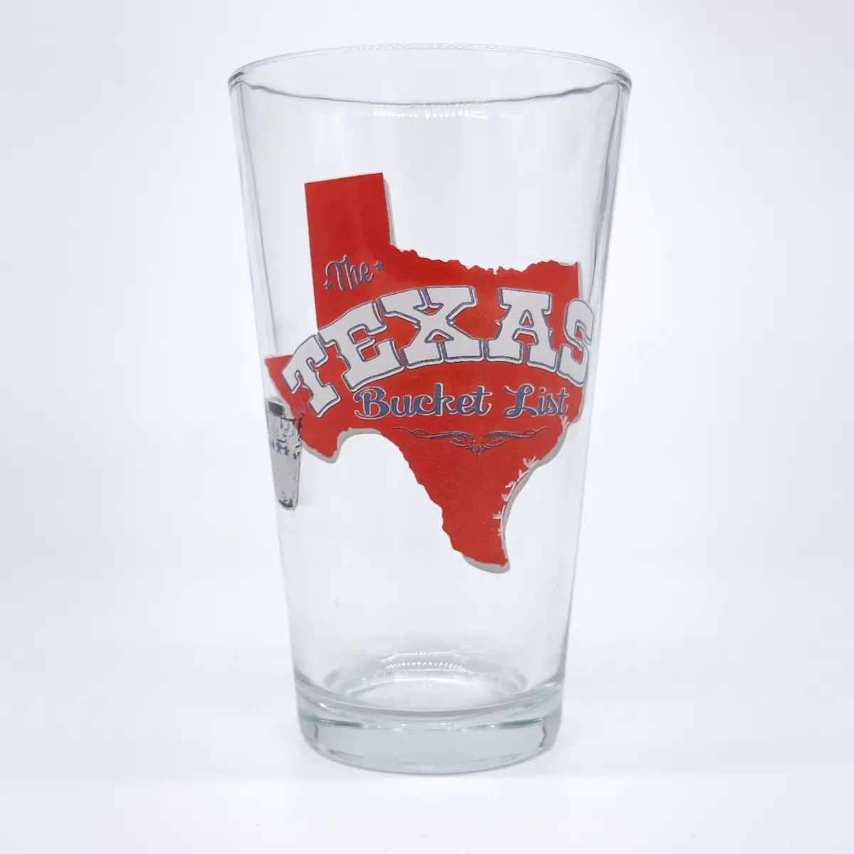 Texas Bucket List Pint Glasses, 16Oz 1
