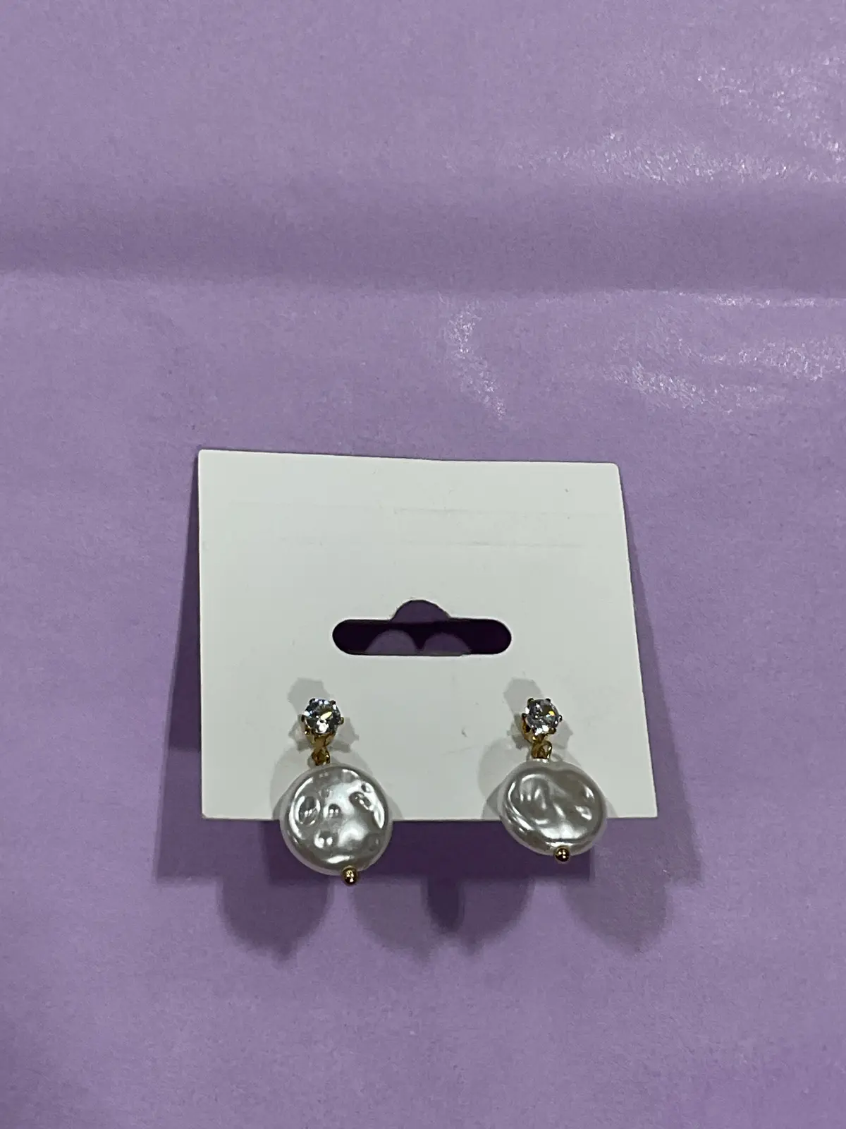 Faux Stone Pearl Earring 1