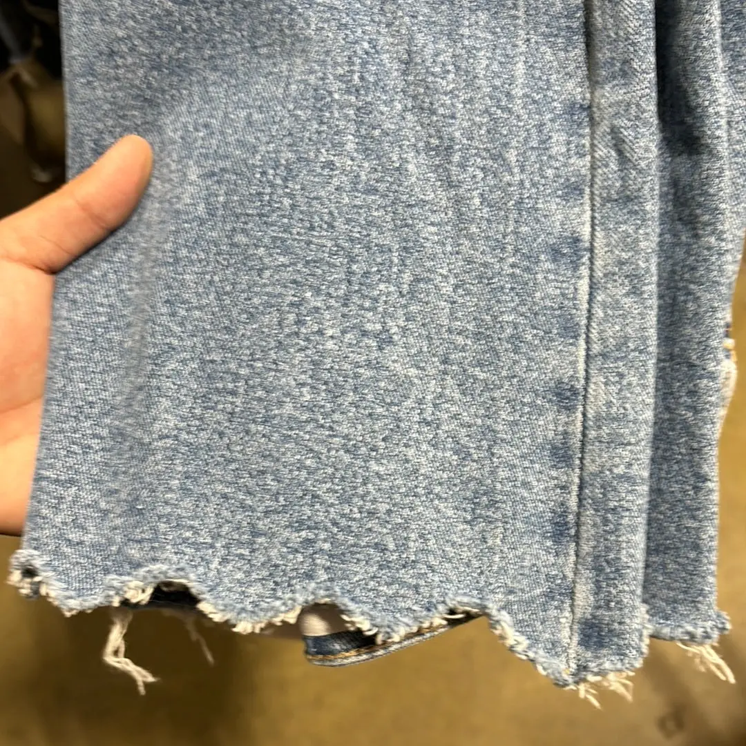High Rise Crop Flare (Medium Denim) 1