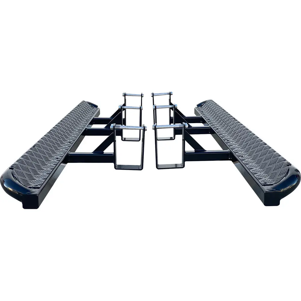 Toyota Fortuner (2005-2025) (Angled) Phat Bars Rock Sliders/Side Steps – Powdercoated 1