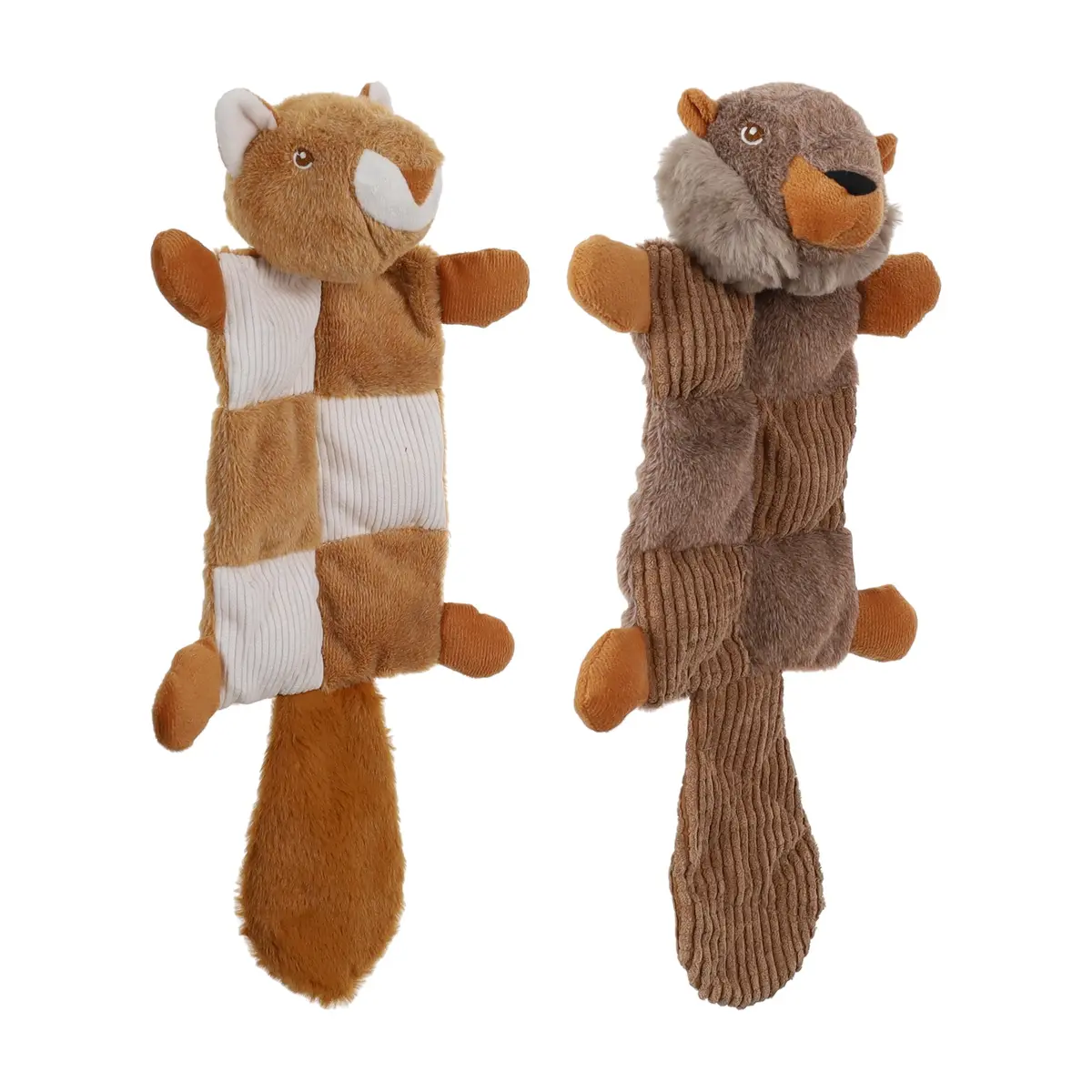 Plush Dog Toy Squirrels With Squeaker And Crinkle 1