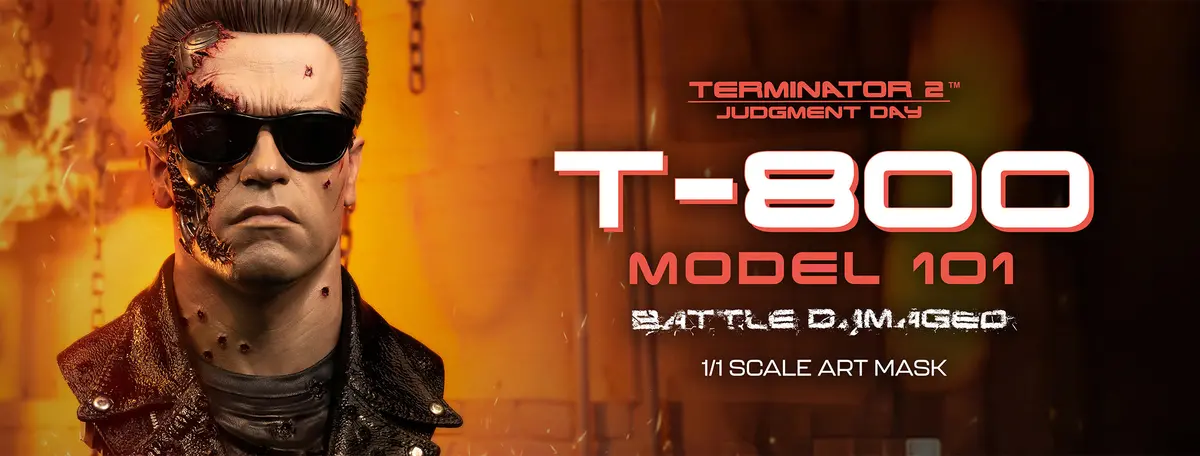 Terminator 2 Judgment Day (1991): T-800 Model 101 Battle Damaged Art Mask 1