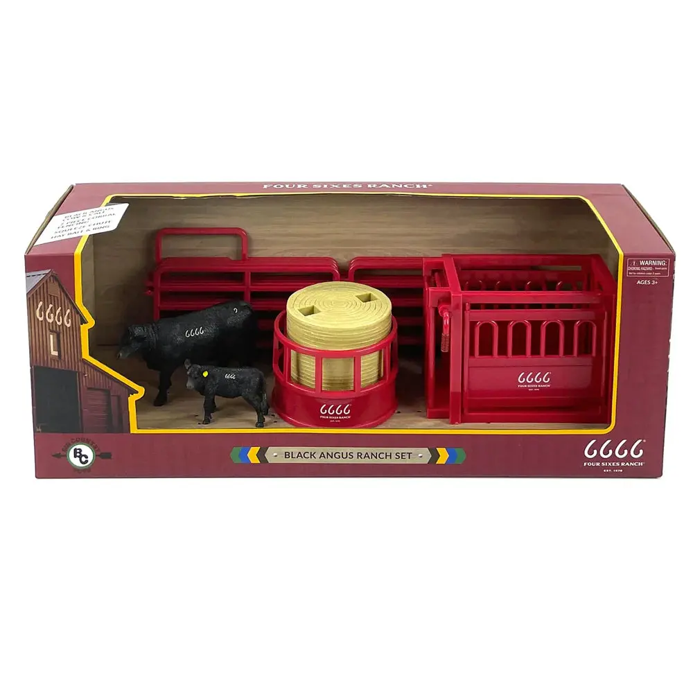 Four Sixes Ranch Black Angus Ranch Set 1