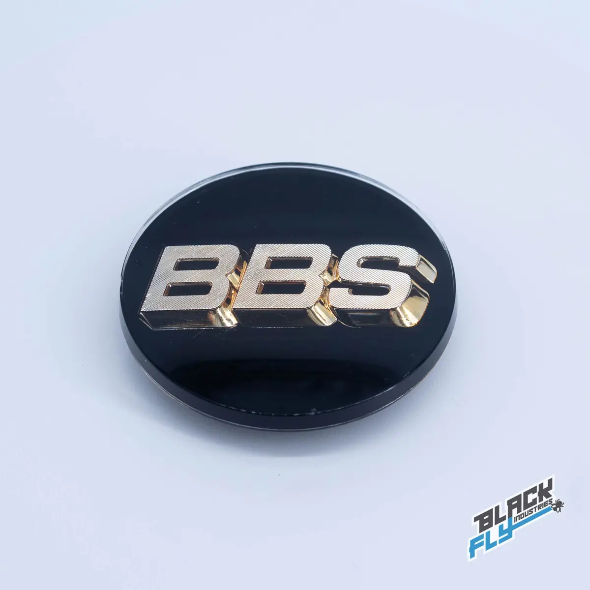 Genuine Bbs Black/ Gold 3D Logo 56 Mm Center Cap Set 1