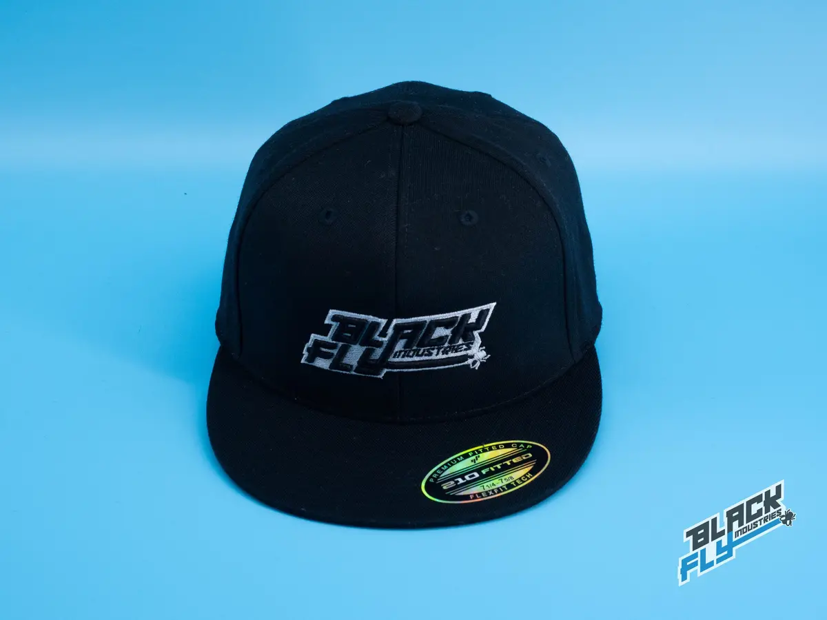 Black Fly Industries Flexfit 210 Flat Bill Hat- Black 1