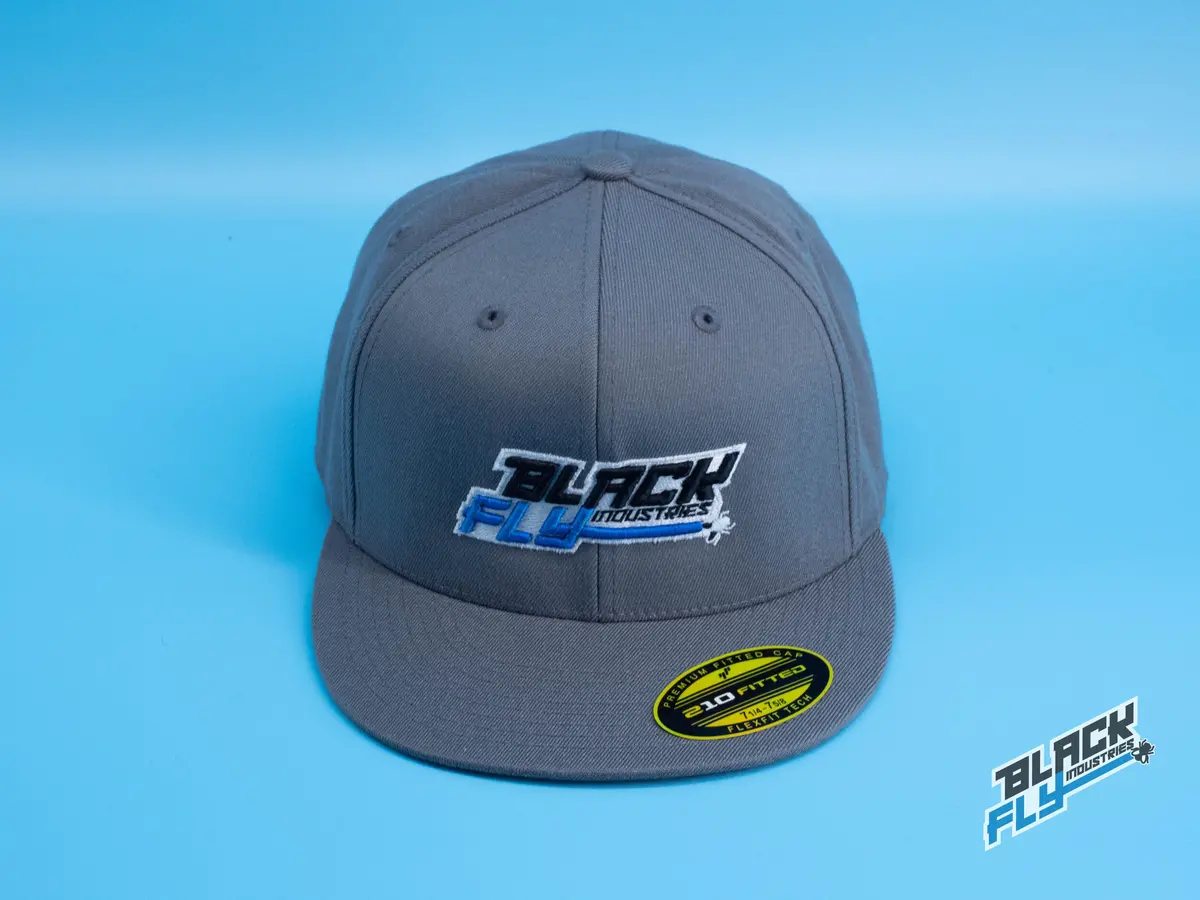 Black Fly Industries Flexfit 210 Flat Bill Hat - Grey 1