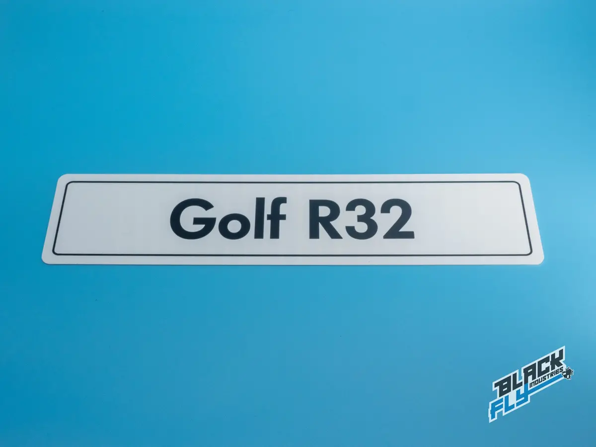 Vw Showroom Style Golf R32 Number Plate 1