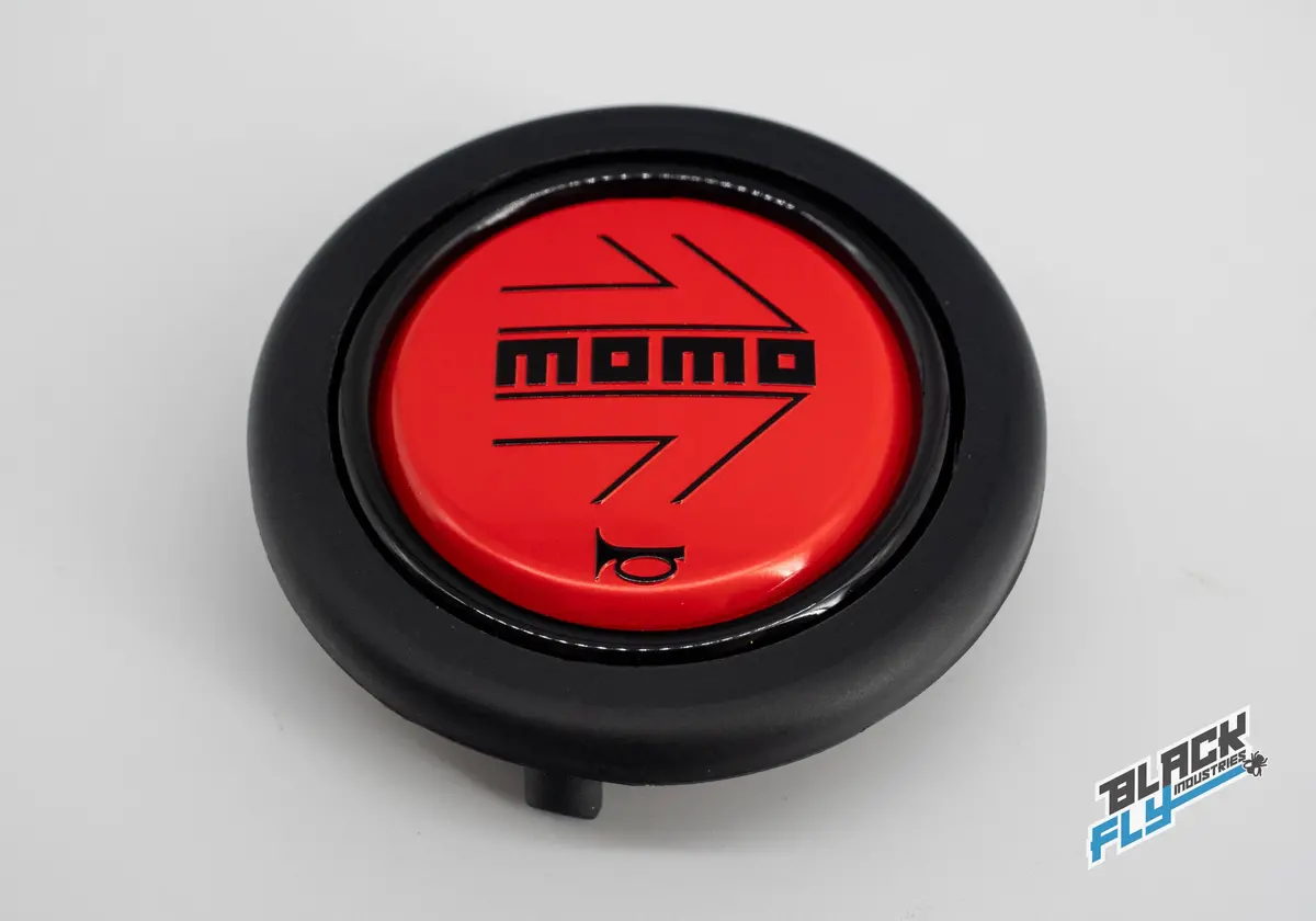 Momo Logo Horn Button (Red) 1